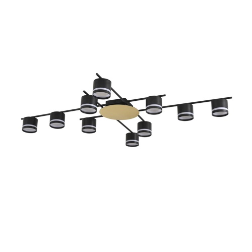 LUMION 8304/10C COMFI LN26 238 золотой/черный, металл/акрил Светильник потолочный GX53 LED 10*7W 220V BENUA