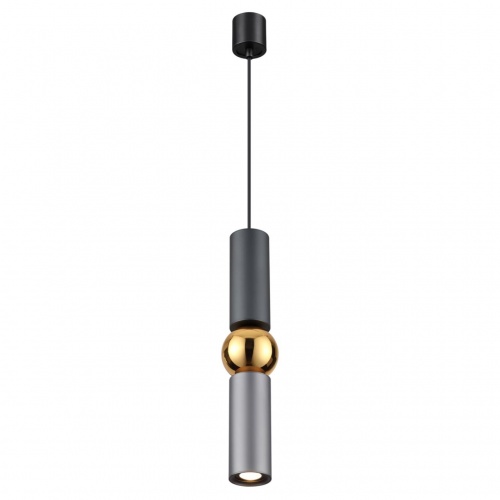 ODEON LIGHT 4071/5L L-VISION ODL19 397 серый/золото Подвес GU10 1*5W SAKRA