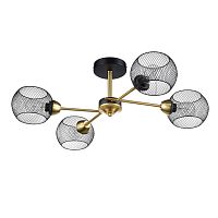 LUMION 8247/4C COUNTY LN25 000 черный/бронза, металл Люстра потолочная Е27 4*60W 220V TUNARA