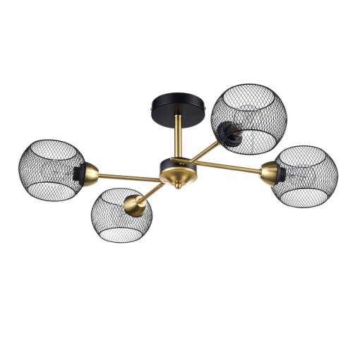 LUMION 8247/4C COUNTY LN25 000 черный/бронза, металл Люстра потолочная Е27 4*60W 220V TUNARA