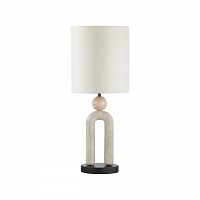 ODEON LIGHT EXCLUSIVE 5410/1T MODERN ODL_EX23 113 черный матов./бежевый металл/полирезин/ткань Настольная лампа E27 1*60W BAGEL