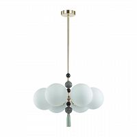 ODEON LIGHT EXCLUSIVE 5405/6 MODERN ODL_EX23 123 золотой/серый/зеленый/белый матовый металл/керамика/стекло Люстра E14 6*40W PALLE
