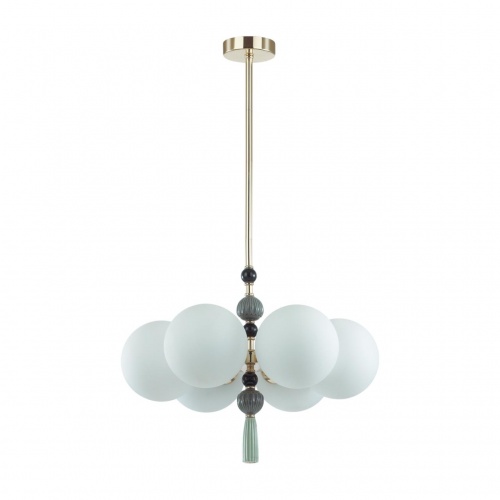 ODEON LIGHT EXCLUSIVE 5405/6 MODERN ODL_EX23 123 золотой/серый/зеленый/белый матовый металл/керамика/стекло Люстра E14 6*40W PALLE