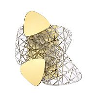 LUMION 6582/2W NEOCLASSI LN26 196 золотой/прозрачный, золотой металл/стекло, металл Настенный светильник E14 2*40W 220V QUEENY