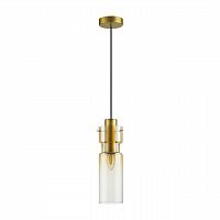 ODEON LIGHT 5057/1A PENDANT ODL24 385 золотой/янтарный/металл/стекло Подвес E27 1*40W SCROW