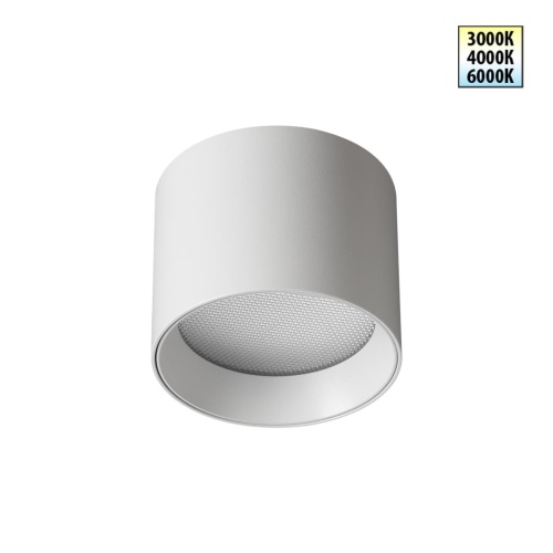 NOVOTECH 359592 OVER NT25 392 белый Светильник накладной светодиодный с переключ. цв. температуры IP20 LED 6W 220-240V 3000К\4000К\6000К ORBIS