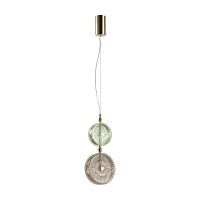ODEON LIGHT EXCLUSIVE 5412/13LD L-VISION ODL_EX23 142 золотой/зеленый/св.коричневый металл/стекло Подвес LED 13W 4000K CARAMELLA