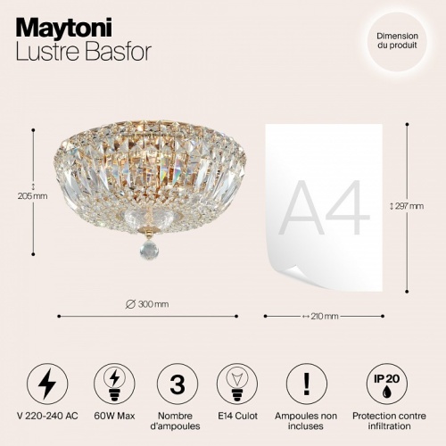 Потолочная люстра Maytoni Basfor DIA100-CL-03-G фото 5
