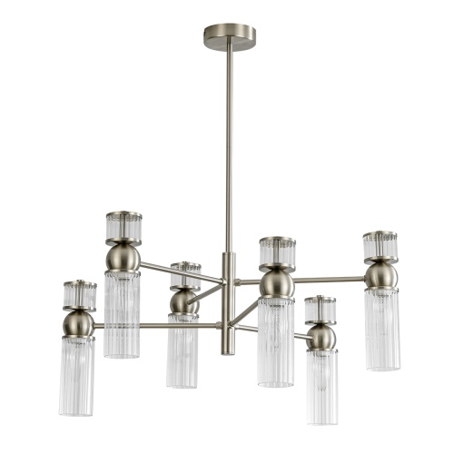 LUMION 8277/6 MODERNI LN26 164 сатин никель/прозрачный, металл/стекло Люстра Е14 6*40W 220V DENVER фото 9