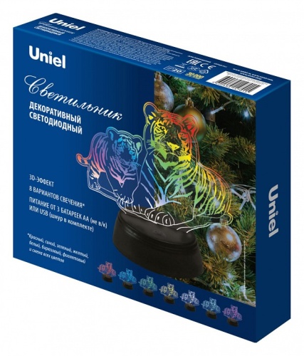 Зверь декоративный Uniel ULI-M508 RGB/3AA TIGER FAMILY/BLACK UL-00008403 фото 2