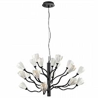 ODEON LIGHT 5090/18 MODERN ODL25 553 черный матовый/белый/фарфор Люстра G4 LED 18*5W GARDI