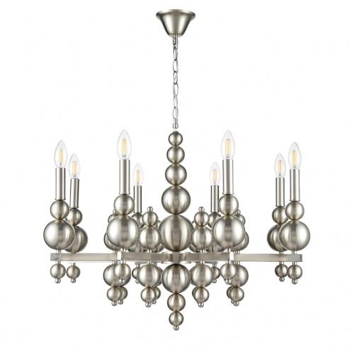 LUMION 8107/8 MODERNI LN26 128 никель, металл Люстра Е14 8*40W 220V NANA