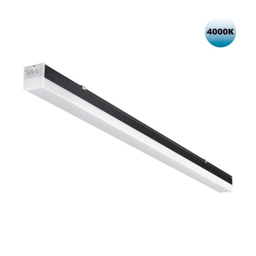 NOVOTECH 359110 OVER NT23 074 черный Светильник линейный, в комплекте прямой соединитель,крепёжные планки, сетевой кабель 2м IP20 LED 20W 4000K 100-265V BITS