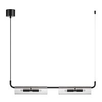 LUMION 6561/4 SUSPENTIONI LN26 284 черный/прозрачный/металл/стекло Подвес G9 4*20W 220V TORONTO