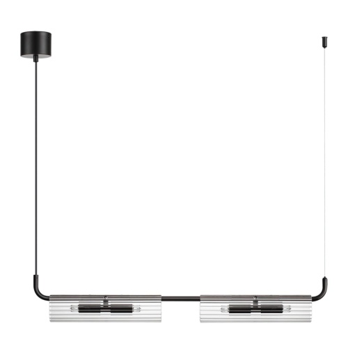 LUMION 6561/4 SUSPENTIONI LN26 284 черный/прозрачный/металл/стекло Подвес G9 4*20W 220V TORONTO