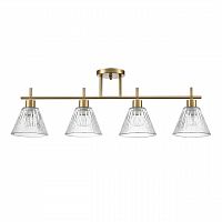 LUMION 8188/4C COMFI LN26 218 латунь/прозрачный, металл/стекло Потолочный светильник E27 4*60W 220V VIVIAN