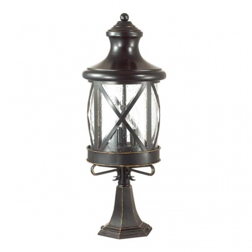 ODEON LIGHT 4045/3B NATURE ODL18 701 черный/зол.патина Уличный светильник на столб IP44 E14 3*60W 220V SATION