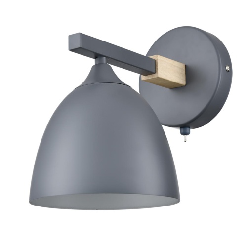 LUMION 8096/1W MODERNI LN26 339 серый/серый металл, дерево/металл Бра Е27 1*60W 220V COLANGE