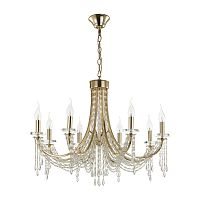 ODEON LIGHT 5063/8 CLASSIC ODL24 625 золото/прозрачный/металл/хрусталь Люстра E14 8*40W CAPEL