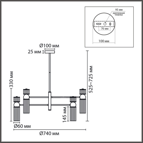 LUMION 8276/8 MODERNI LN26 162 латунь/прозрачный, металл/стекло Люстра Е14 8*40W 220V DENVER фото 4