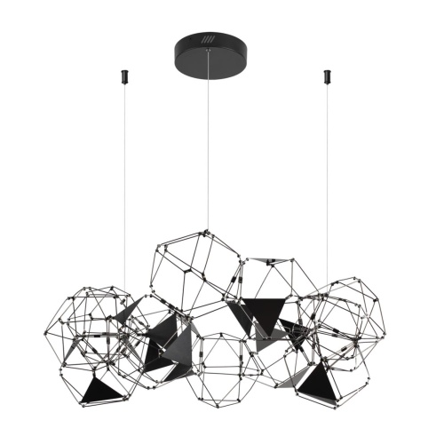 ODEON LIGHT 5087/56L L-VISION ODL25 293 черный хром/металл Люстра LED 56W 4000K 3360Лм TRELLIS