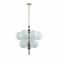 ODEON LIGHT EXCLUSIVE 5405/9 MODERN ODL_EX23 123 золотой/серый/зеленый/белый матовый металл/керамика/стекло Люстра E14 9*40W PALLE