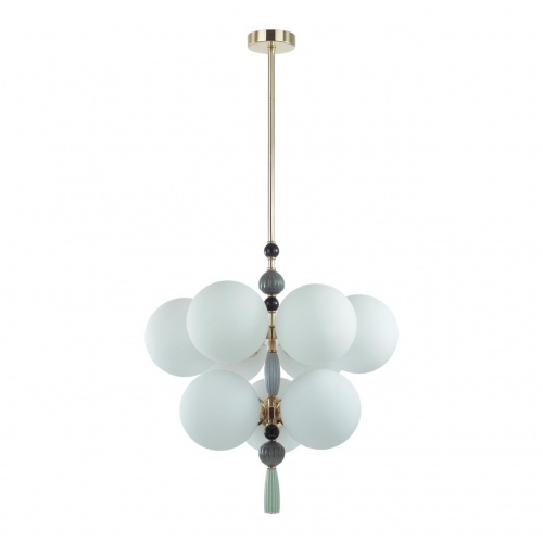 ODEON LIGHT EXCLUSIVE 5405/9 MODERN ODL_EX23 123 золотой/серый/зеленый/белый матовый металл/керамика/стекло Люстра E14 9*40W PALLE