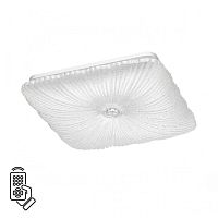 7730/48L PIKO LED SN Светильник металл/пластик/белый/прозрачный LED 48Вт 3000-6000K 400х400 IP20 пульт ДУ FORTUNA