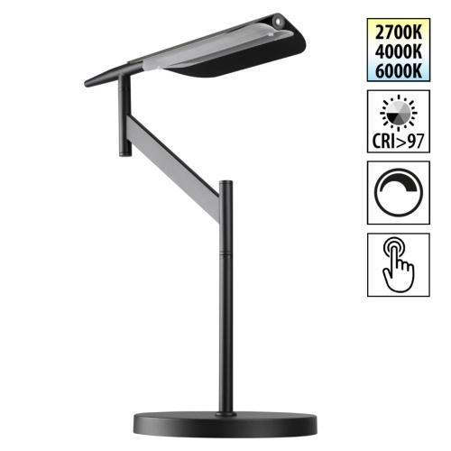 NOVOTECH 359541 LEDO NT25 322 черный Лампа настольная диммир. со сменой цвет. темпер. (управление- сенсор) IP20 LED 14W 100-240V 2700К\4000К\6000К ALA