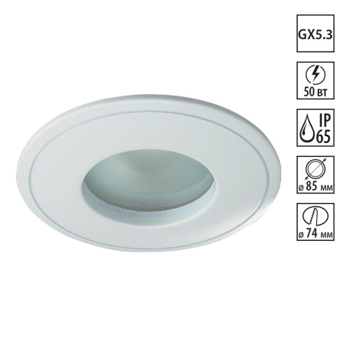 NOVOTECH 369305 SPOT NT09 601 белый свет Встраиваемый НП светильник IP65 GX5.3 50W 12V AQUA