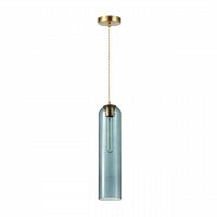 ODEON LIGHT 4641/1 PENDANT ODL20 407 золотой/синий Подвес E27 60W 220V VOSTI