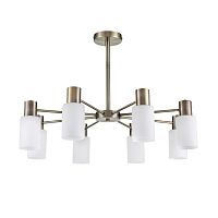 LUMION 8100/8C COMFI LN26 106 бронза/белый металл/стекло Люстра потолочная Е14 8*40W 220V MAVE