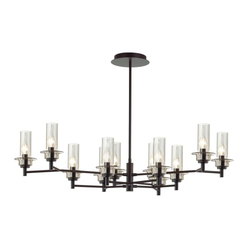 LUMION 6555/12C CLASSI LN26 100 черный/дымчатый/металл/стекло Люстра потолочная E14 12*40W 220V MADONNA фото 6
