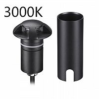 ODEON LIGHT 6662/3GL3 NATURE ODL25 691 черный/металл Встраиваемый грунтовый светильник IP67 LED 3W 3000K 60° 12V/24V WALD (нужен драйвер 357781/357782)