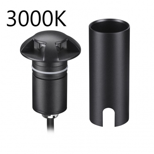 ODEON LIGHT 6662/3GL3 NATURE ODL25 691 черный/металл Встраиваемый грунтовый светильник IP67 LED 3W 3000K 60° 12V/24V WALD (нужен драйвер 357781/357782)