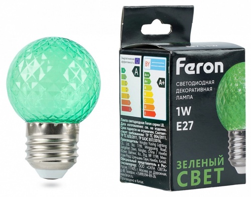 Лампа светодиодная Feron E27 1Вт K 52163 Лампа светодиодная Feron E27 1Вт K 52163