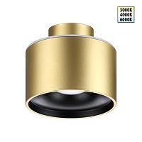 NOVOTECH 358972 OVER NT22 350 бронза св. Светильник накладной с переключ. цв. температуры IP20 LED 3000К\4000К\6000К 12W вниз + 3W вверх 110-265V GIRO