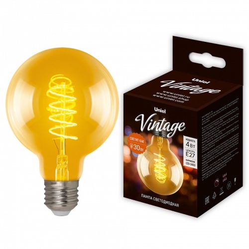 Лампа светодиодная Uniel Golden E27 4Вт K UL-00001818 фото 3 Лампа светодиодная Uniel Golden E27 4Вт K UL-00001818 фото 3
