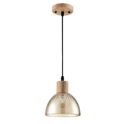 LUMION 8054/1A SUSPENTIONI LN26 394 дерево/амбер металл/стекло Подвесной светильник E27 1*60W 220V NATANA