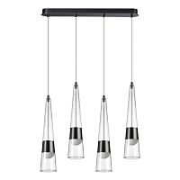 ODEON LIGHT 5044/42L L-VISION ODL24 000 глянц.темн.хром/прозрачный/металл/стекло Люстра LED 42W 3000K 4167Лм LUMP