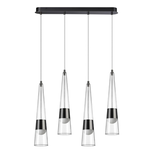 ODEON LIGHT 5044/42L L-VISION ODL24 000 глянц.темн.хром/прозрачный/металл/стекло Люстра LED 42W 3000K 4167Лм LUMP