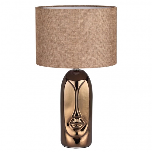 LUMION 8149/1T MODERNI LN26 474 бронза/бежевый, керамика/текстиль Настольная лампа Е27 1*60W 220V AKIVI