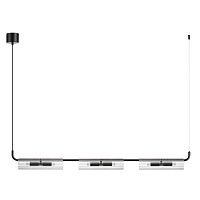 LUMION 6561/6 SUSPENTIONI LN26 284  черный/прозрачный/металл/стекло Подвес G9 6*20W 220V TORONTO