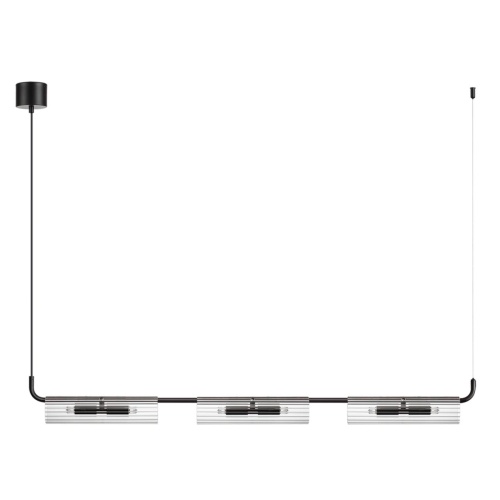 LUMION 6561/6 SUSPENTIONI LN26 284  черный/прозрачный/металл/стекло Подвес G9 6*20W 220V TORONTO