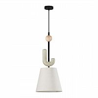 ODEON LIGHT EXCLUSIVE 5410/1 MODERN ODL_EX24 113 черный матов./бежевый/металл/полирезин/ткань Подвес E14 1*40W BAGEL