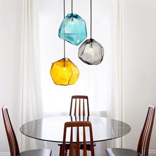 Подвесной светильник Color Ice Cube Pendant JEVIO 1 Голубой фото 6