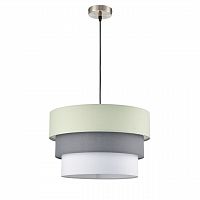 LUMION 8039/3 MODERNI LN26 187 никель/мятный/серый/белый, металл/текстиль Подвесной светильник Е27 3*60W 220V ILAIDA