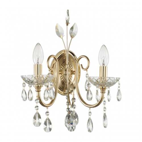 ODEON LIGHT 4977/2W HALL ODL23 627 золотой/хрусталь Бра E14 2*40W VERSIA