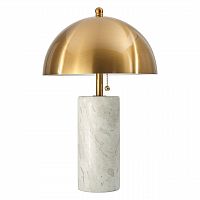 ODEON LIGHT 7088/2T MIDCENT ODL25 183 Настольный светильник с выкл. Бронзовый/металл/ белый мрамор 2 x E14 LED 7W 220V IP20 RUFINA