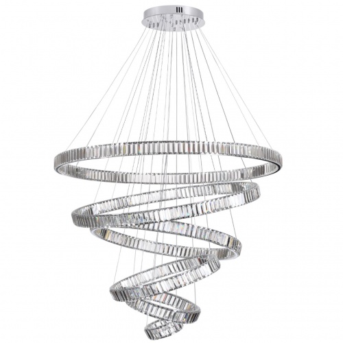 ODEON LIGHT 4930/260L L-VISION ODL24 593 хром/прозрачный металл/хрусталь Люстра LED 260W 4000K 30600Лм VEKIA